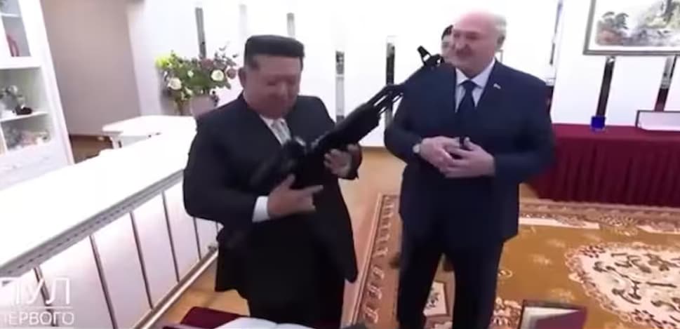 Belarusian President Lukashenko Gifts Kim Jong-un Automatic Rifle During Visit to North Korea