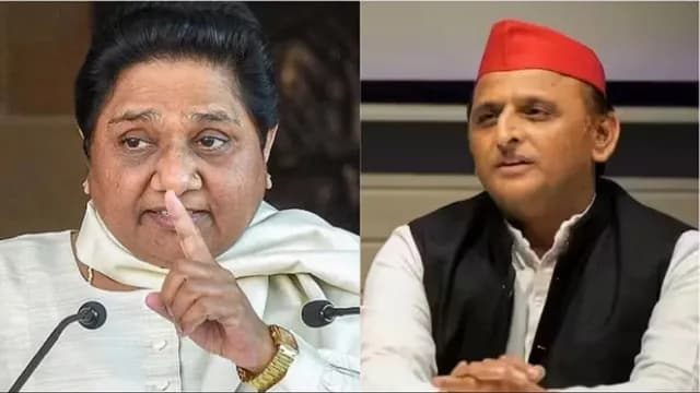 मायवती ने अखिलेश यादव के यात्रा रथ पर केसरिया होने का आरोप लगाया